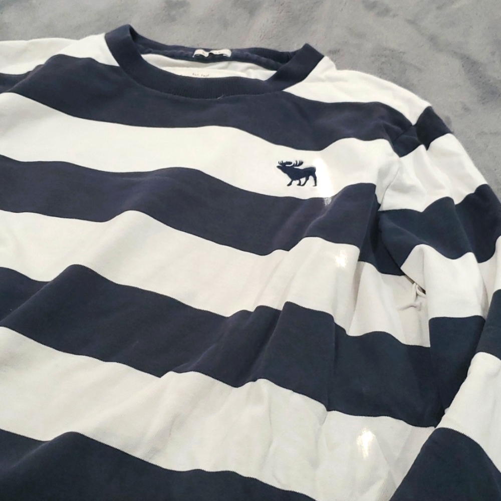 Black and white striped Abercrombie shirt